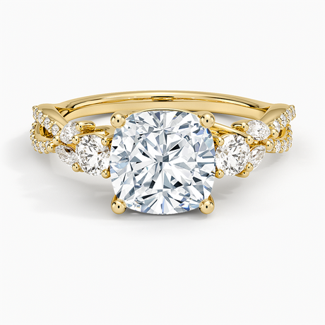 18K Yellow Gold Luxe Willow Three Stone Diamond Ring (1/2 ct. tw.)