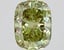 1.79 Ct. Fancy Vivid Green Cushion Lab Grown Diamond