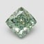 1.58 Ct. Fancy Vivid Green Cushion Lab Grown Diamond