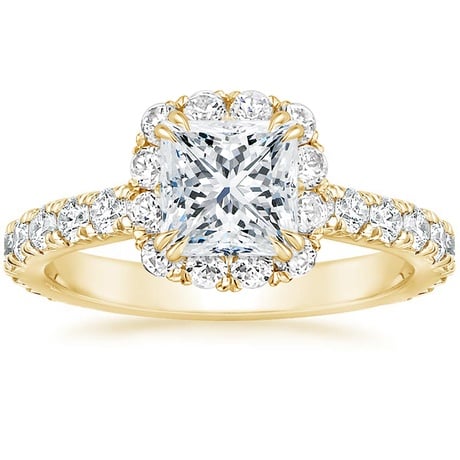 18K Yellow Gold Luxe Sienna Halo Diamond Bridal Set (1 3/8 ct. tw.)