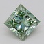 0.69 Ct. Fancy Green Princess Lab Grown Diamond