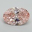 7.38 Ct. Fancy Vivid Pink Oval Lab Grown Diamond