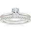 Platinum Four-Prong Petite Comfort Fit Ring with Luxe Ballad Diamond Ring (1/4 ct. tw.)