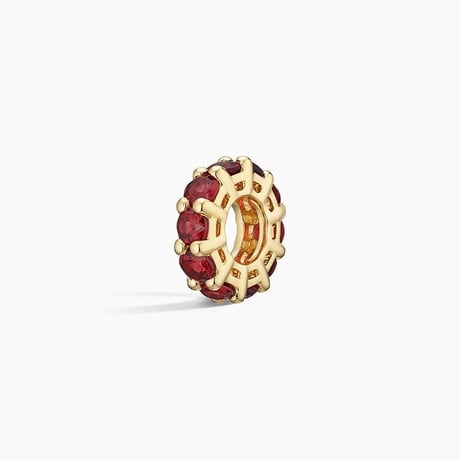 Garnet Rondelle Charm