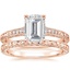 14KR Moissanite Luxe Hudson Diamond Bridal Set, smalltop view
