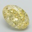 6.40 Ct. Fancy Vivid Yellow Oval Lab Grown Diamond
