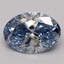 4.14 Ct. Fancy Vivid Blue Oval Lab Grown Diamond