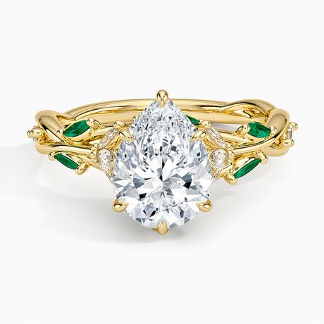 Secret Garden Lab Emerald and Diamond Ring