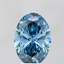 2.56 Ct. Fancy Vivid Blue Oval Lab Grown Diamond
