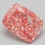 3.15 Ct. Fancy Vivid Pink Cushion Lab Grown Diamond