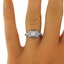 The Minaret Ring, smalltop view on a hand