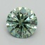3.21 Ct. Fancy Vivid Green Round Lab Grown Diamond