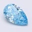 6.08 Ct. Fancy Vivid Blue Pear Lab Grown Diamond
