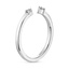 18K White Gold Wren Diamond Open Ring, smallside view