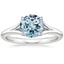 18K White Gold Reverie Solitaire Ring, smalltop view