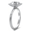 Contemporary Matte Finish Bezel Diamond Ring with Accent Diamonds, smallview
