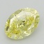 6.75 Ct. Fancy Vivid  Yellow Oval Lab Grown Diamond