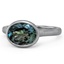 Custom Brushed Horizontally Set Sapphire Ring