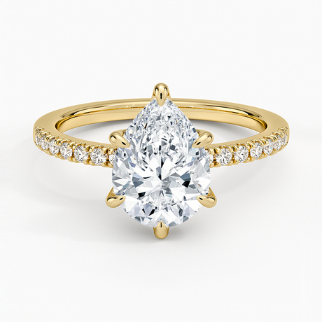 18K Yellow Gold Bliss Six-Prong Diamond Ring (1/6 ct. tw.)