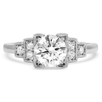 Custom Vintage-Inspired Geometric Diamond Ring
