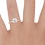 14K Rose Gold Regency Diamond Ring (1/4 ct. tw.), smallzoomed in top view on a hand
