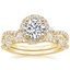 18K Yellow Gold Luxe Willow Halo Diamond Bridal Set (5/8 ct. tw.)