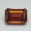 10.22 Ct. Fancy Vivid Orange Emerald Lab Grown Diamond