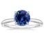18K White Gold Freesia 2mm Solitaire Ring, smalltop view
