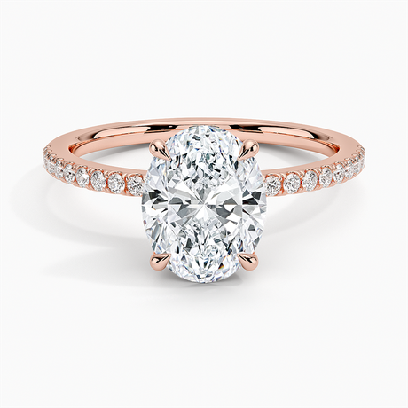 14K Rose Gold Luxe Petal Diamond Ring