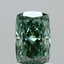 1.02 Ct. Fancy Vivid  Green Cushion Lab Grown Diamond