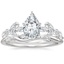 Platinum Zelie Diamond Ring (1/4 ct. tw.) with Winding Willow Diamond Ring