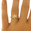 The Ines Ring, smalltop view on a hand