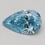 0.55 Ct. Fancy Vivid Blue Pear Lab Grown Diamond