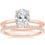 14K Rose Gold Lumiere Diamond Ring with Luxe Ballad Diamond Ring (1/4 ct. tw.)