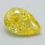2.08 Ct. Fancy Vivid Yellow Pear Lab Grown Diamond