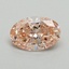 0.58 Ct. Fancy Vivid Pink Oval Lab Grown Diamond