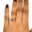 The Kirit Ring, smallzoomed in top view on a hand
