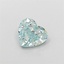 0.72 Ct. Fancy Intense Bluish Green Heart Lab Grown Diamond