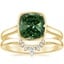 18K Yellow Gold Luna Ring with Lunette Diamond Ring