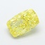 4.54 Ct. Fancy Vivid  Yellow Cushion Lab Grown Diamond