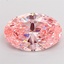 5.04 Ct. Fancy Vivid Pink Oval Lab Grown Diamond
