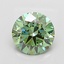 2.43 Ct. Fancy Vivid Green Round Lab Grown Diamond