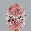 0.93 Ct. Fancy Vivid  Pink Oval Lab Grown Diamond