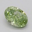 0.73 Ct. Fancy Vivid  Green Oval Lab Grown Diamond