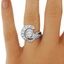 The Gemma Ring, smalltop view on a hand