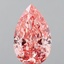5.04 Ct. Fancy Vivid  Pink Pear Lab Grown Diamond