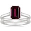 Platinum Luna Ring with Petite Comfort Fit Wedding Ring