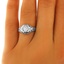 The Palermo Ring, smalltop view on a hand