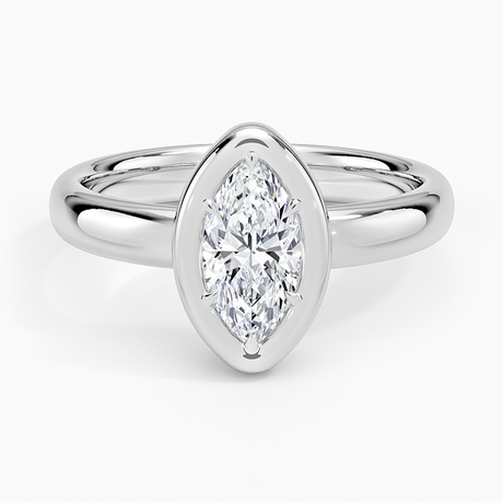 Platinum Andrea Bezel Prong Ring
