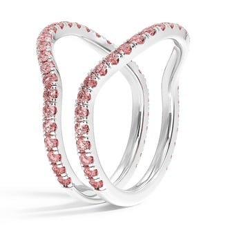 Custom Pink Diamond Nesting Ring Set